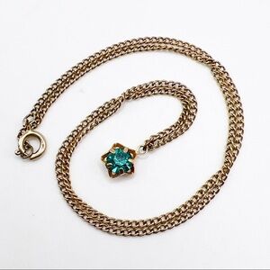 Vintage Goldtone Rhinestone Simplistic Necklace